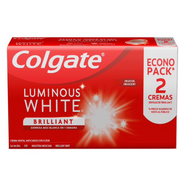 2 Cre.Den.Colgate Lumin.White 75 Eco.Pac