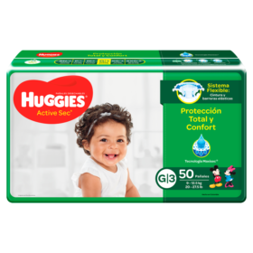 Pan. Huggies Active Sec ET.3 G de 50 und