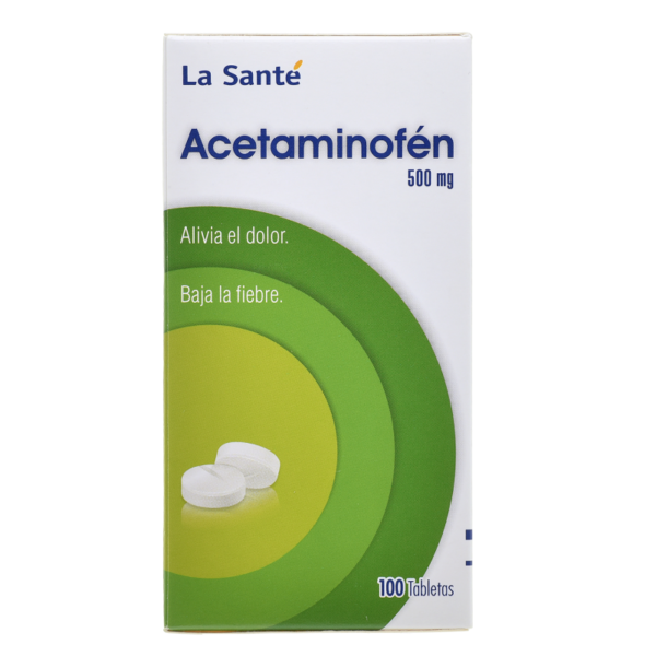 ACETAMINOFEN 500 MG 100 TABLETAS LS