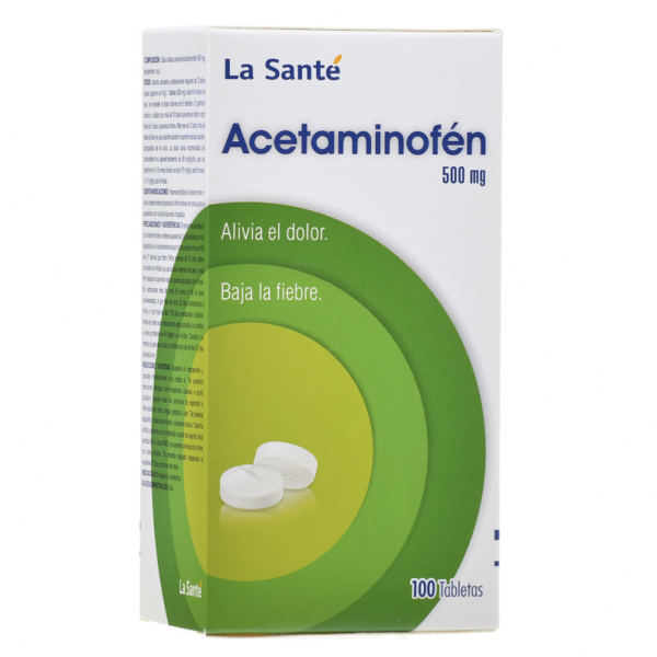 ACETAMINOFEN 500 MG 100 TABLETAS LS - Imagen 2