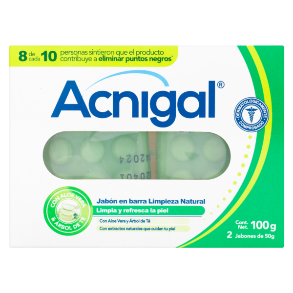 2 Jab.Acnigal Barra Limpieza Natural 50gr - Imagen 2