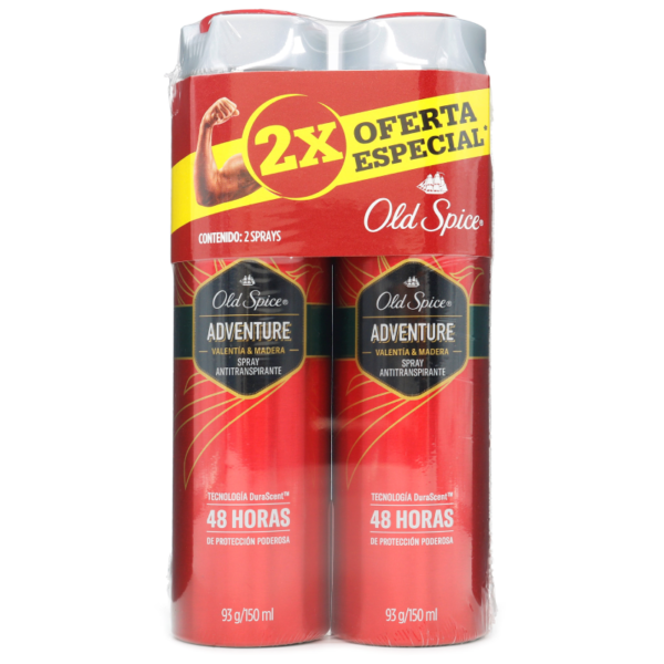 2 Pack Old Spice Spray Adventure Aerosol