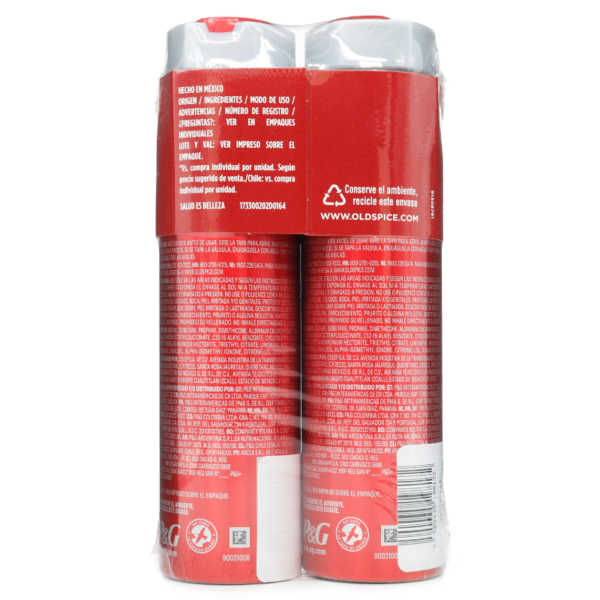 2 Pack Old Spice Spray Adventure Aerosol - Imagen 2