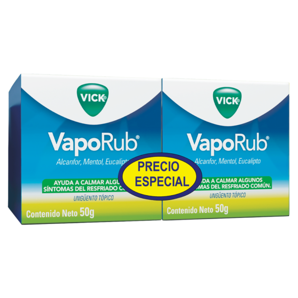 2 VICK VAPORUB 50 GRAMOS P.E.