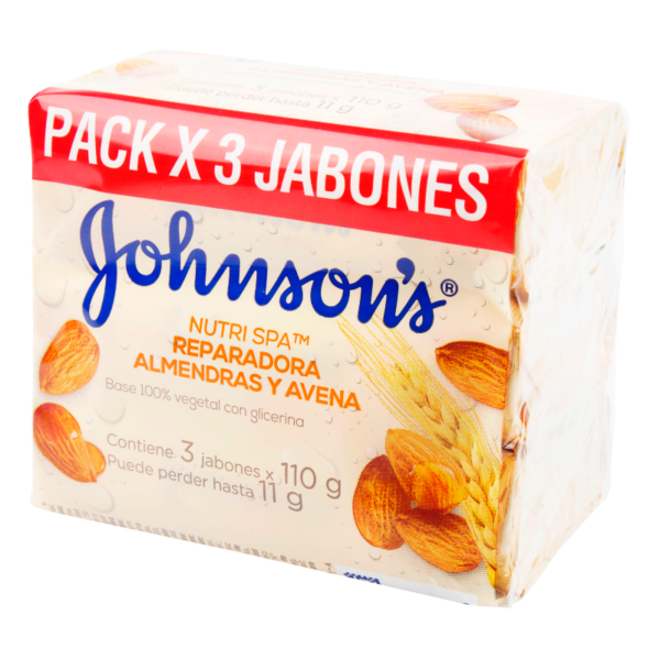 3 Jabón Johnson`s Adulto Avena 110gr - Imagen 3