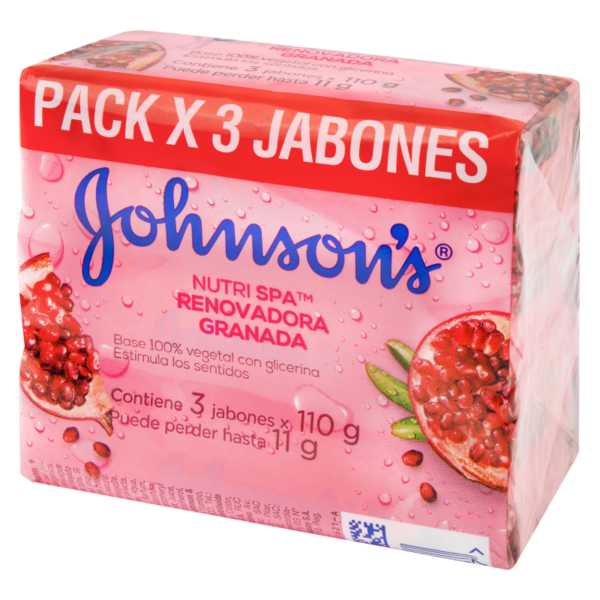 3 Jabón Johnson`s Adulto Granada 110gr