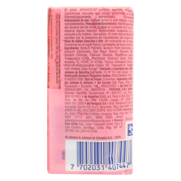 3 Jabón Johnson`s Adulto Granada 110gr - Imagen 2