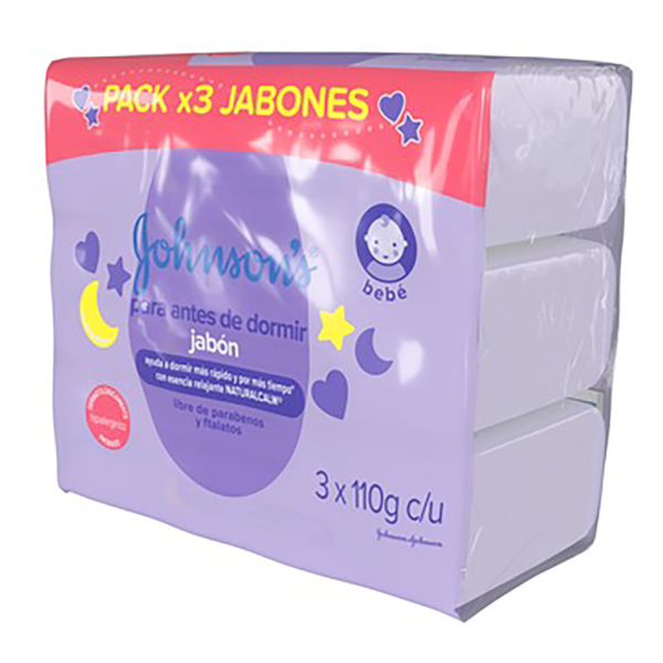3 Jabón Johnson`s Antes de Dormir 110gr