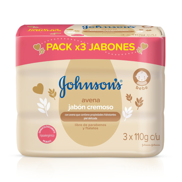 3 JABON JJ BABY AVENA 110 GR