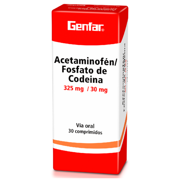 ACETAMINOFEN+CODEINA 325/30MG 30 TBS GF