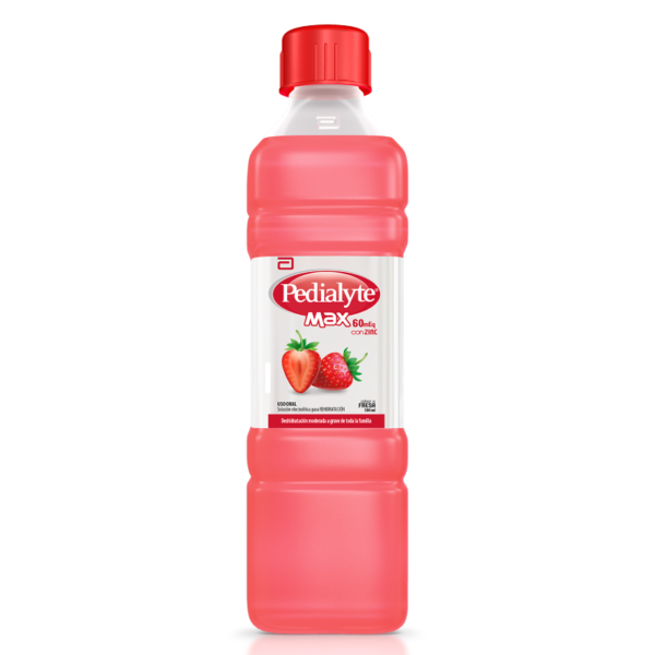 PEDIALYTE MAX CON ZINC 60 FRESA 500 ML