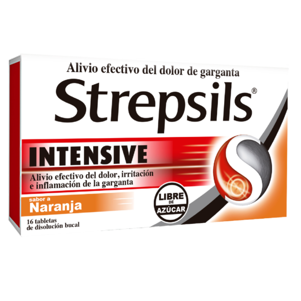 Strepsils Intens.Naranja Sin Azuc.16 Tbs