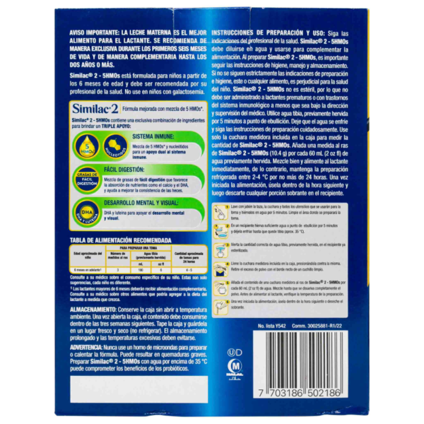 SIMILAC 2 5HMOS CAJA 1400GRS (4BOL 350G) - Imagen 2