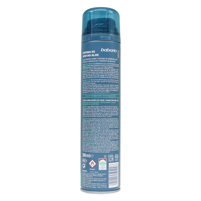 ESPUMA DE AFEITAR BABARIA ALOE 300 ML - Imagen 2